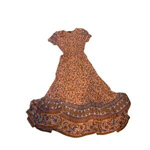 Caroline Morgan Australia womens maxi dress floral  cottage cor